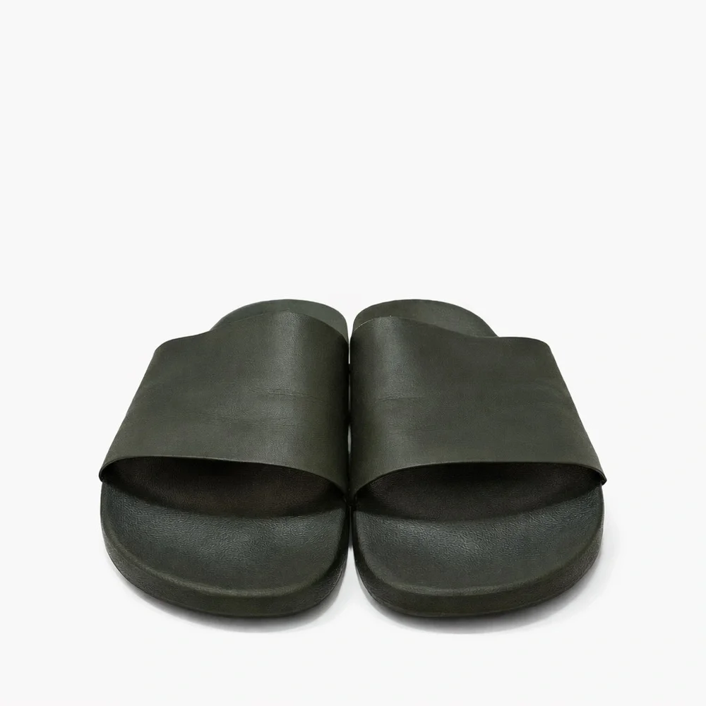 Brandblack Olive Green Slides Sandals Mens Size 11.5 Rubber Slide Sandals - Picture 4 of 4